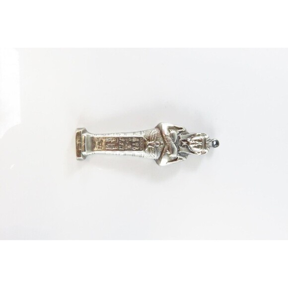 Vintage Sterling Silver Egyptian King Tut Cast Silver Pendant 2 1/2" Needs Bale - Picture 2 of 8